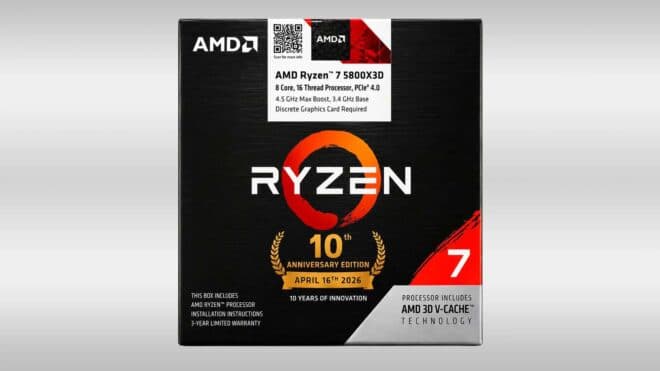 AMD Ryzen 7 5800X3D AM4 10. Yıl Özel Sürümü Tanıtılacak