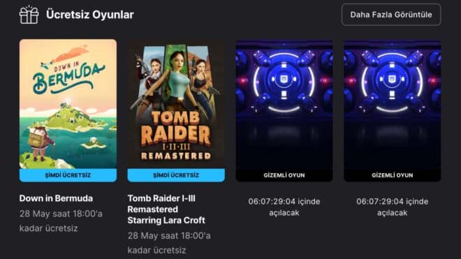 Epic Games Store, dört oyun hediye ediyor