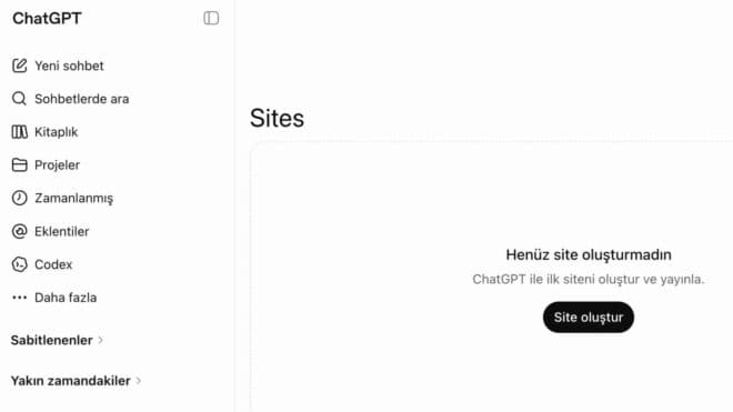 ChatGPT Work ile yeni 'Sites' sistemi beta olarak kullanıma sunuldu
