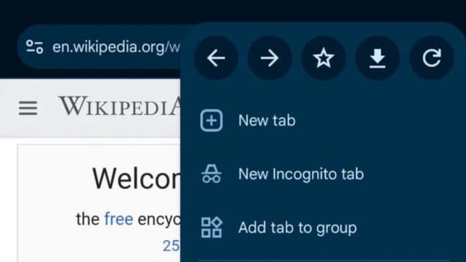 Chrome'un Android sürümüne yeni bir geri butonu eklendi