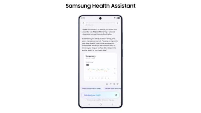Samsung, yapay zeka ile sağlık asistanını tanıttı