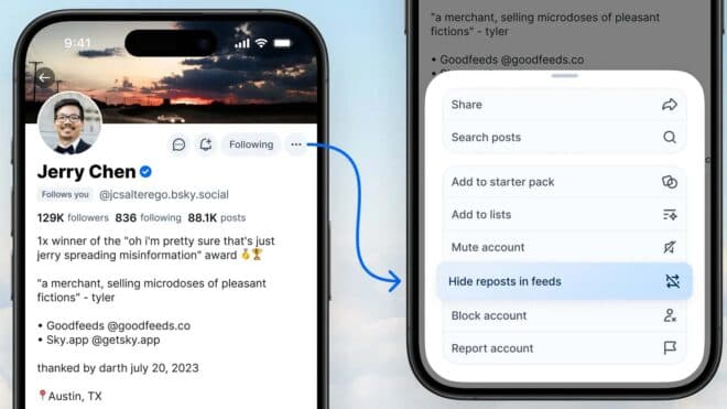 Bluesky, yeniden gönderileri gizleme özelliğiyle güncellendi