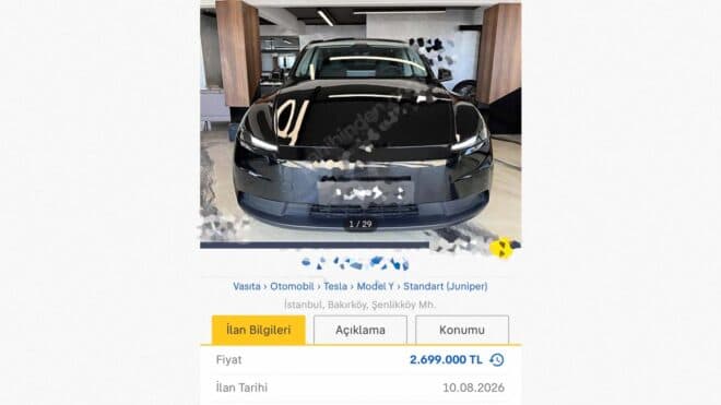 Tesla Model Y'yi 2.7 milyon TL'den satan galeriye 434 bin TL ceza kesildi